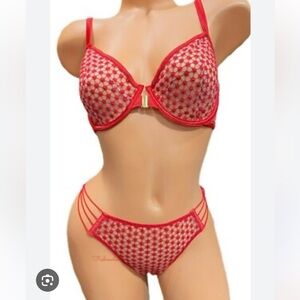 NWT Victorias Secret Luxe Starburst Set Unlined Demi Panty set